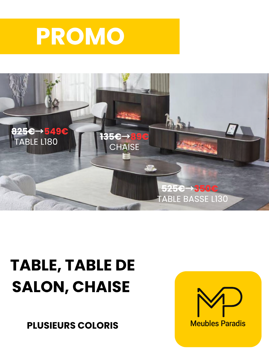 Tables, chaises