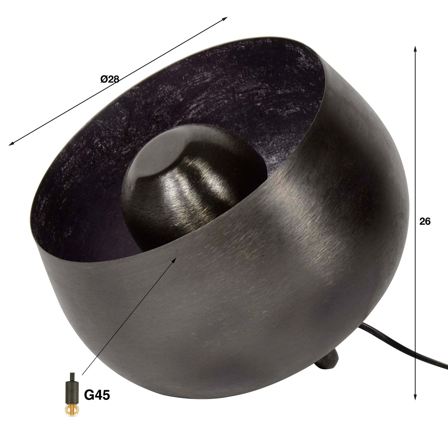 Lampe à poser panier 7682