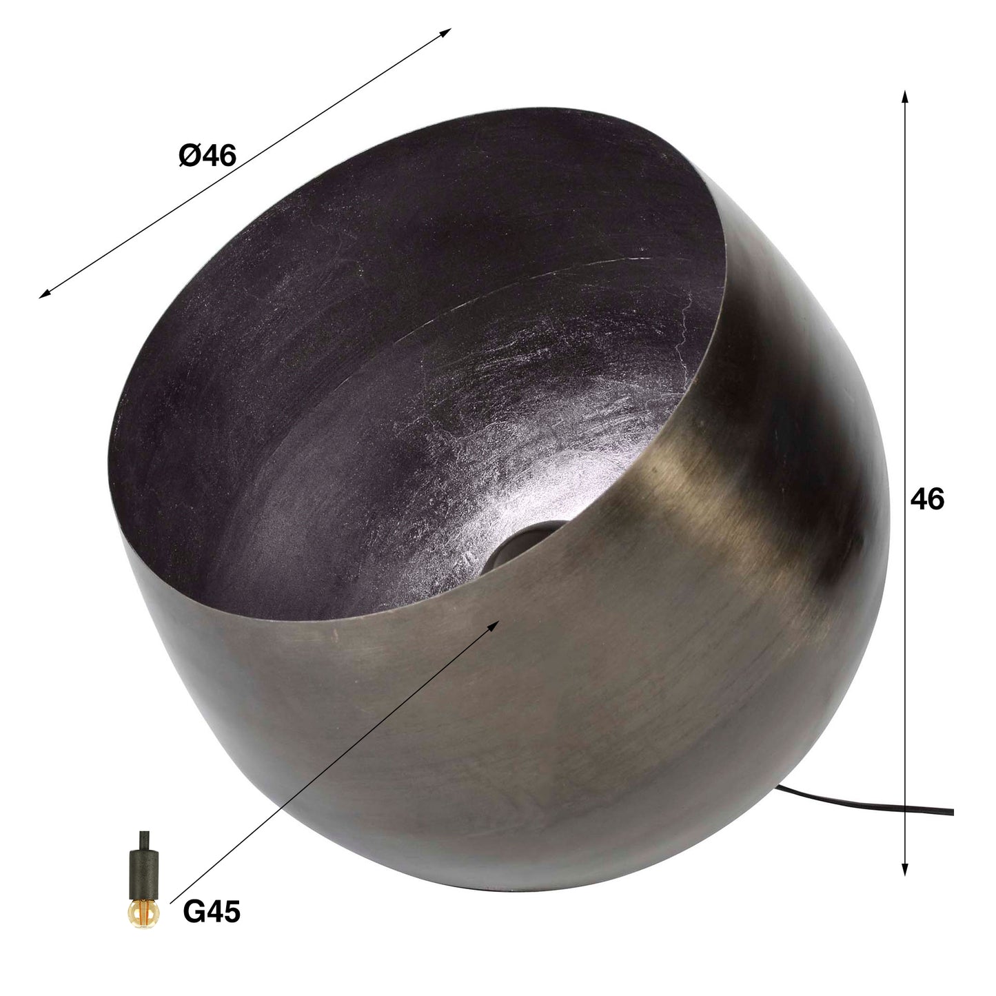 Lampe à poser panier 7686