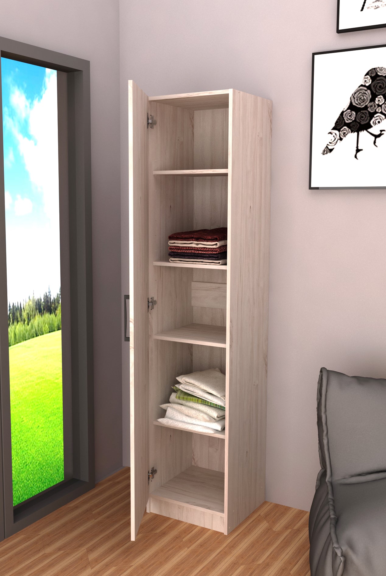 Armoire de rangement White Oak