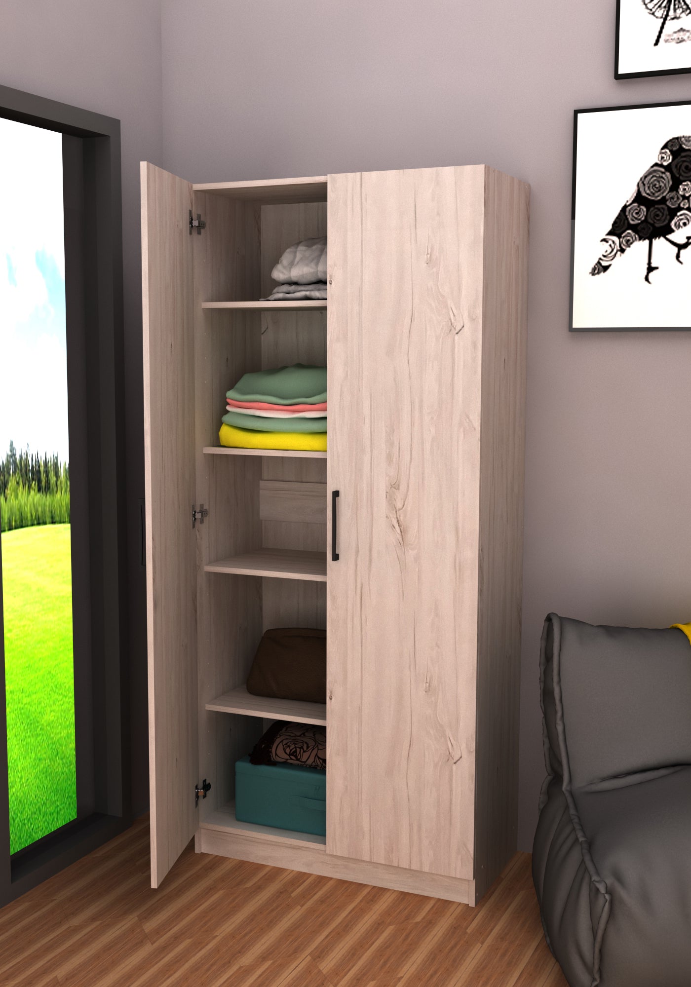 Armoire de rangement White Oak