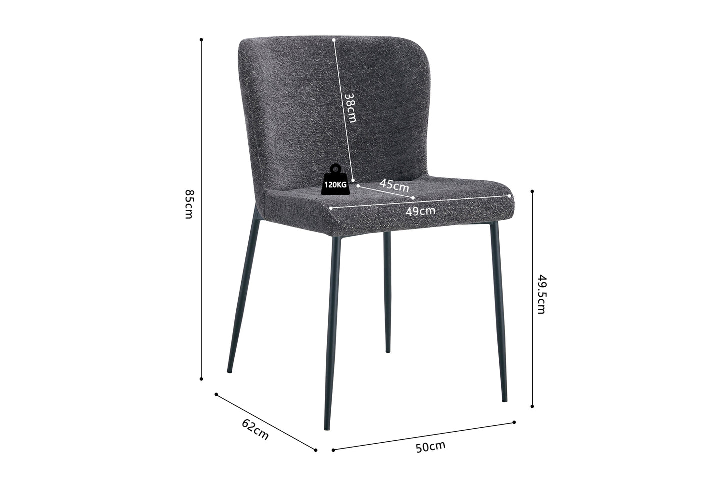 Chaise 'Lisa' Bouclé