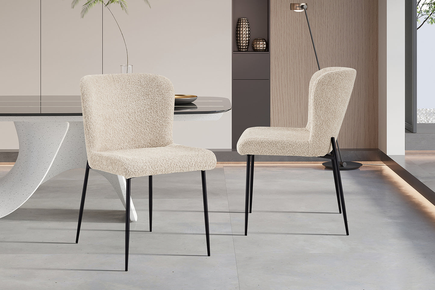 Chaise 'Lisa' Bouclé