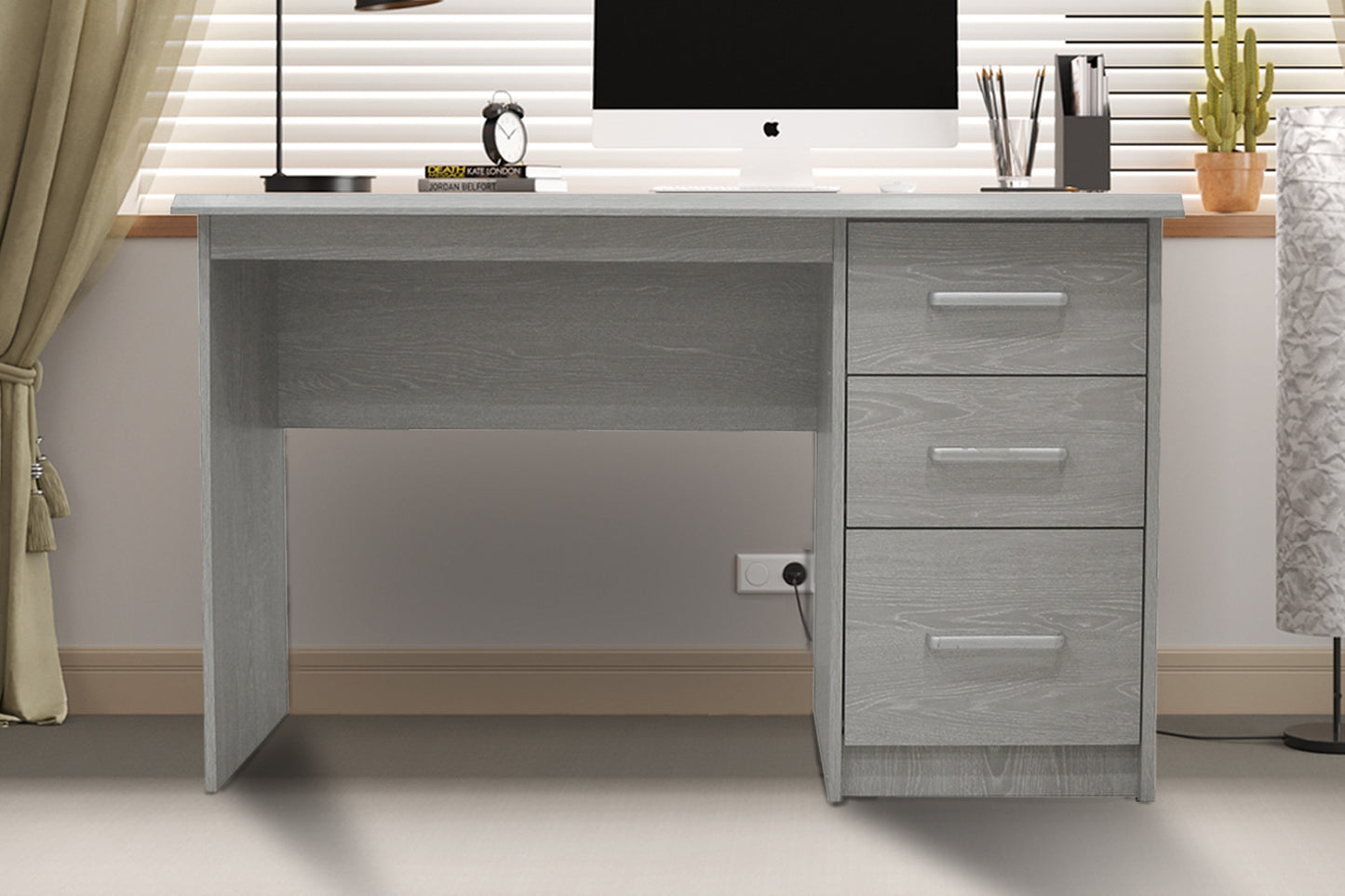 Bureau 'Mateo' 3 tiroirs Blanc