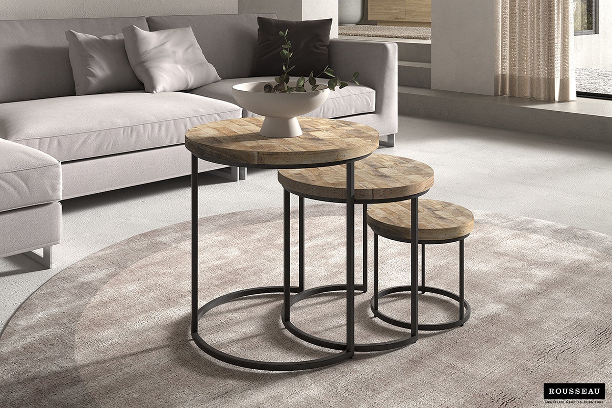 Table gigogne 'Leo' 3 pièces