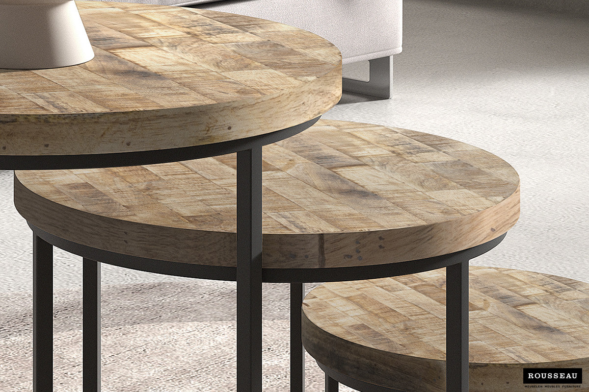 Table gigogne 'Leo' 3 pièces