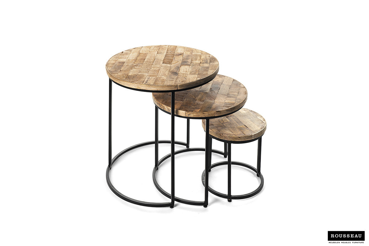 Table gigogne 'Leo' 3 pièces