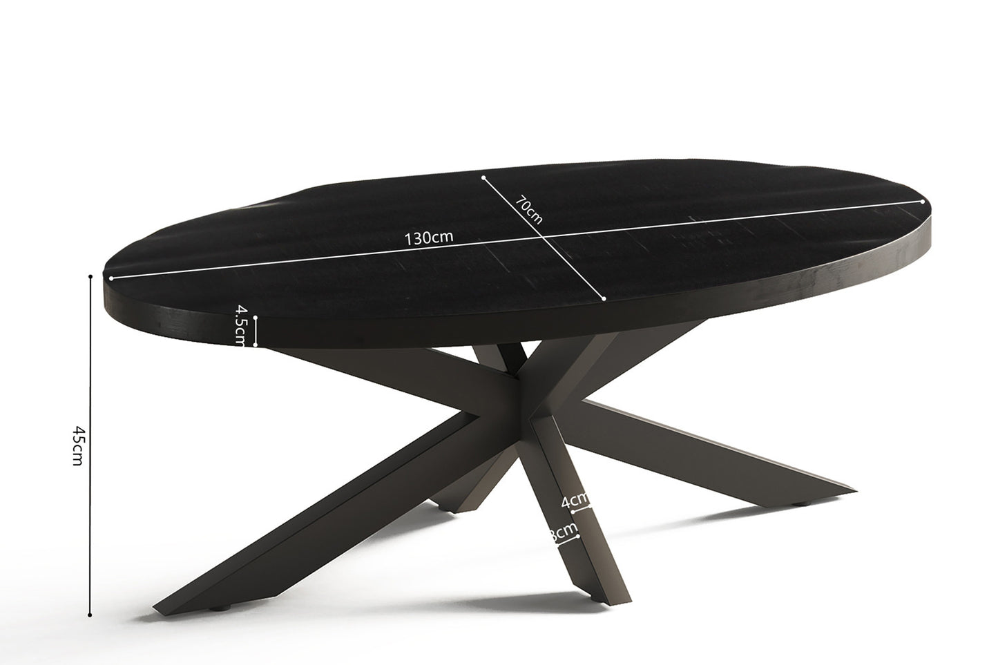 Table basse 'Madeira' Ovale Bois de Manguier