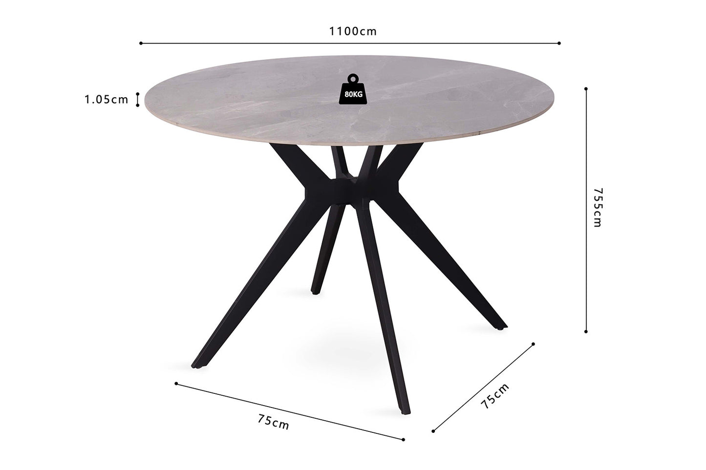 Table APOLLO RONDE