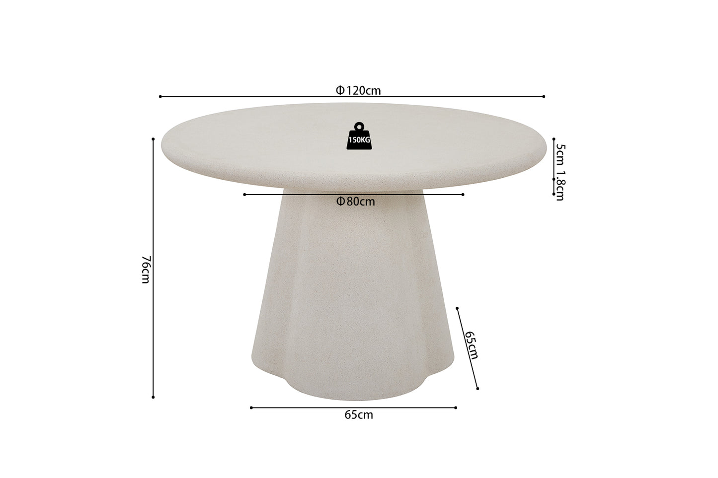Table Faro 120cm ronde