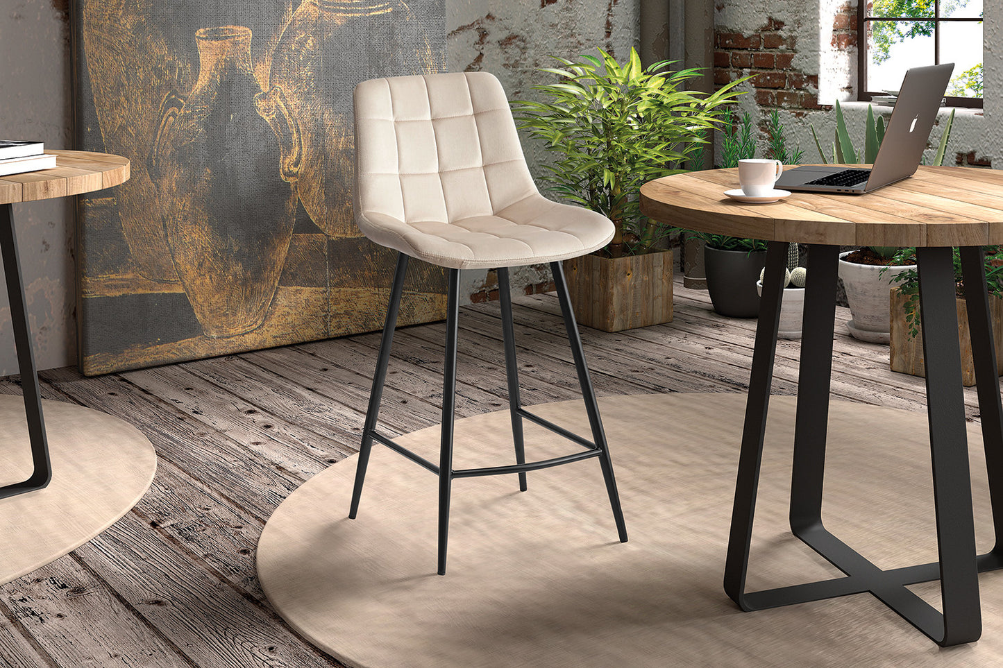 Chaise de comptoir 'Juta'