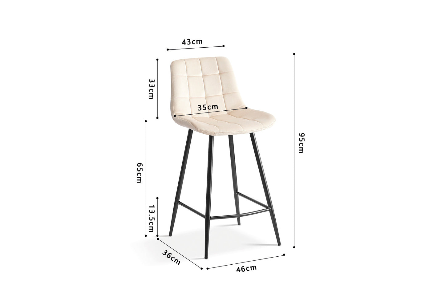 Chaise de comptoir 'Juta'