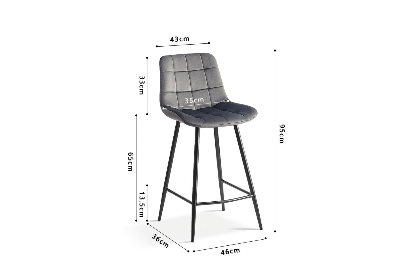 Chaise de comptoir 'Juta'