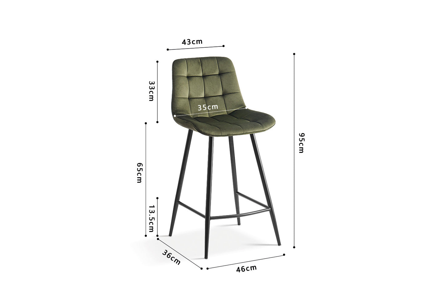 Chaise de comptoir 'Juta'