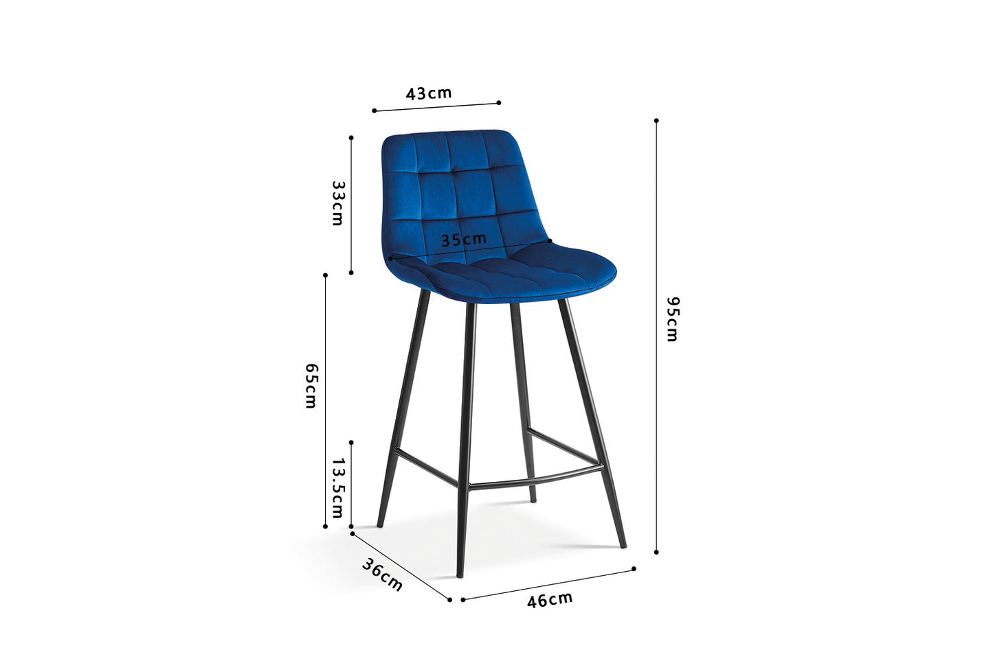 Chaise de comptoir 'Juta'