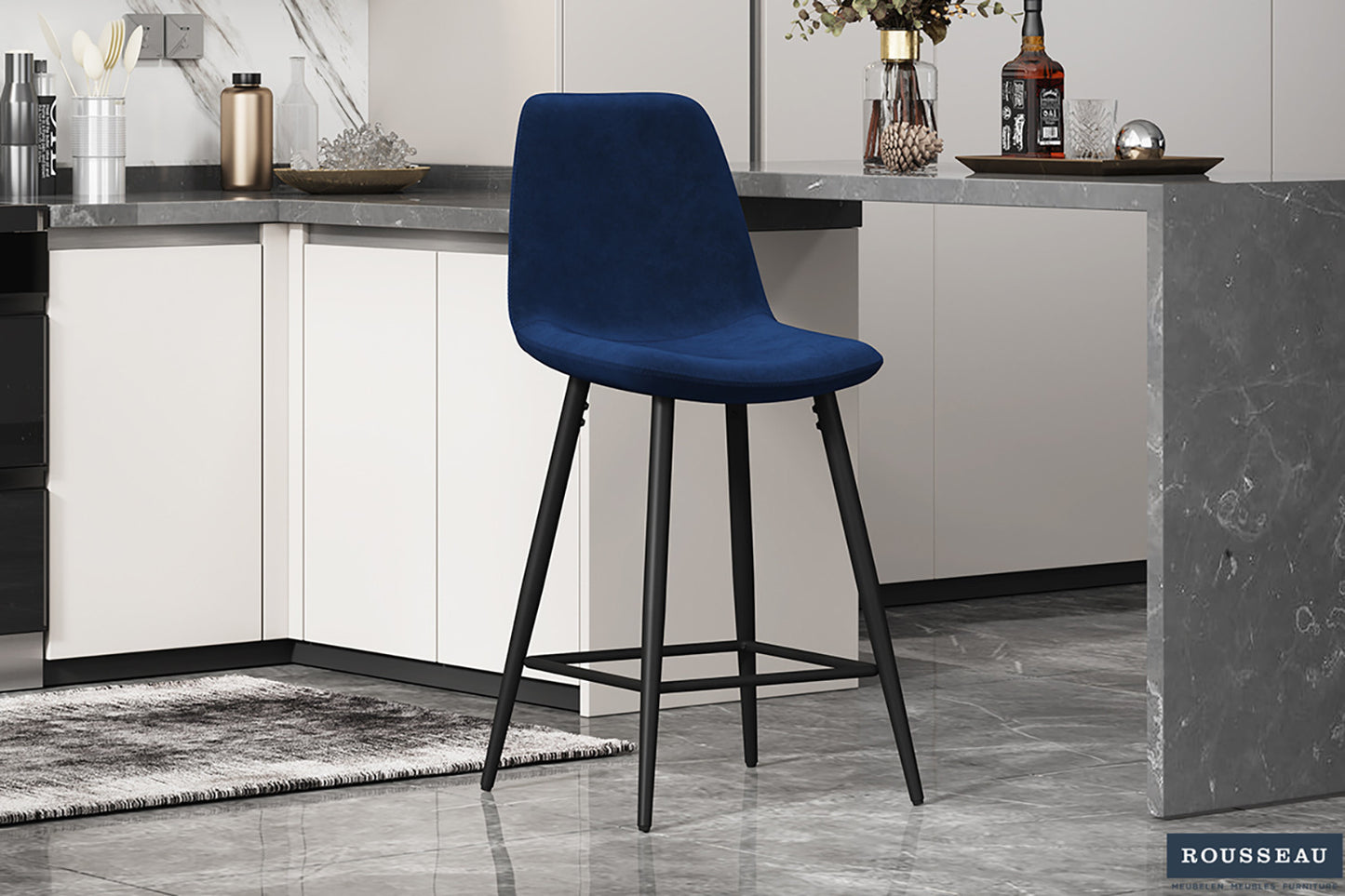 Chaise de Comptoir 'Boy' Velours