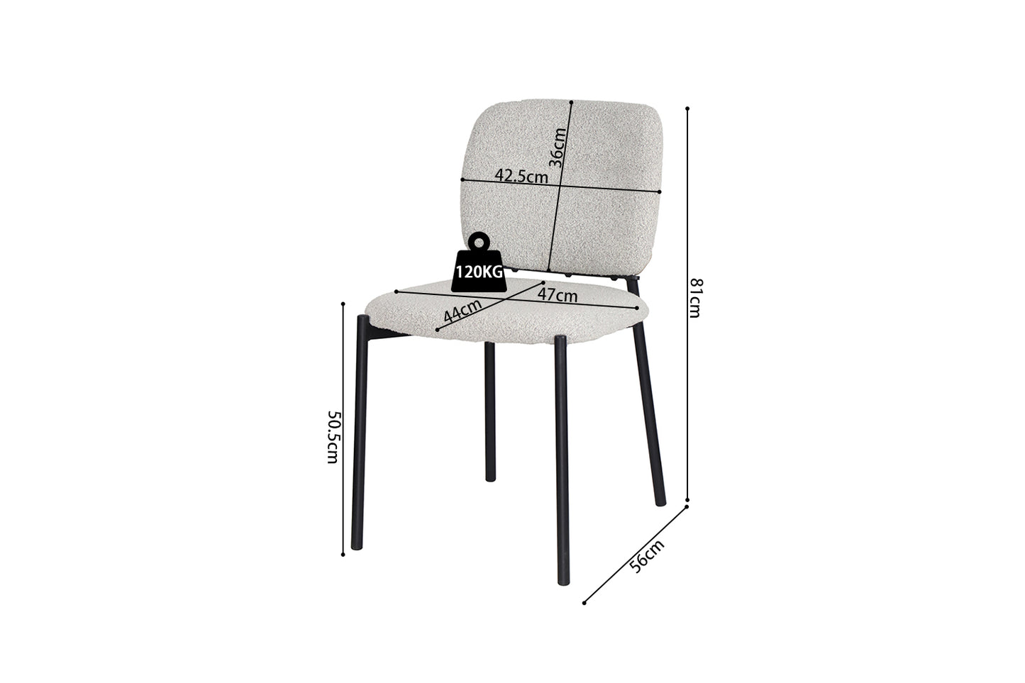 Chaise 'Sophia' Tissu
