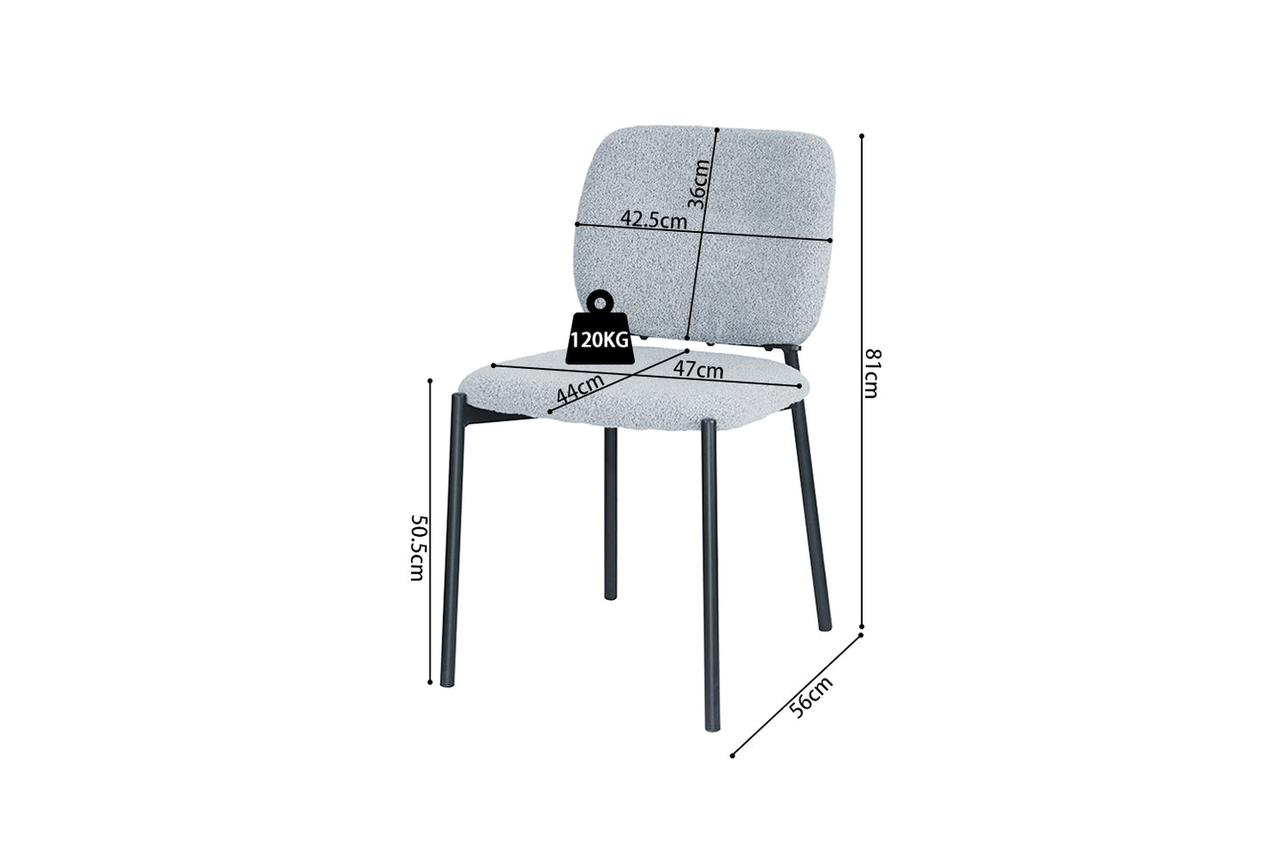 Chaise 'Sophia' Tissu