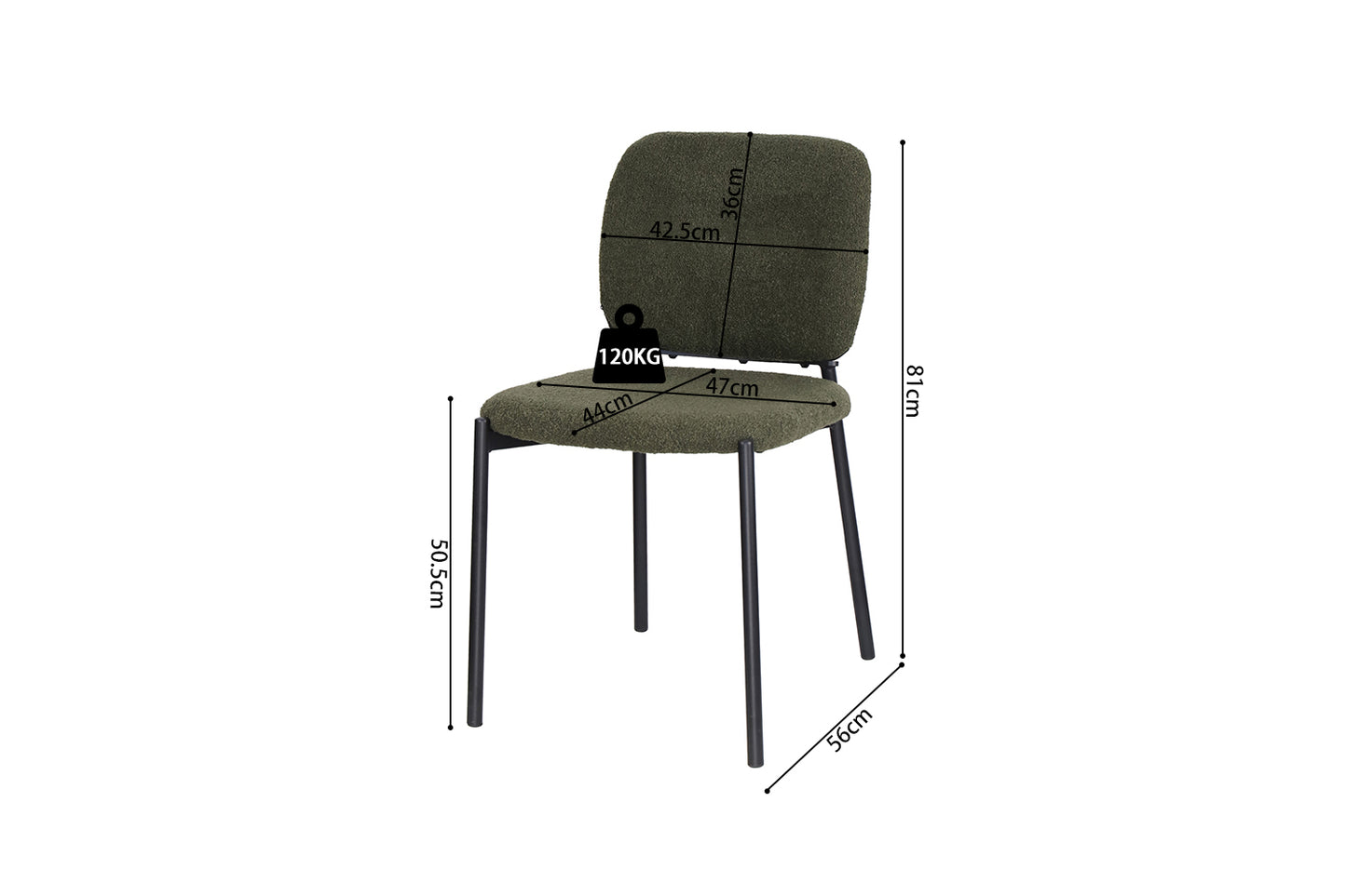 Chaise 'Sophia' Tissu