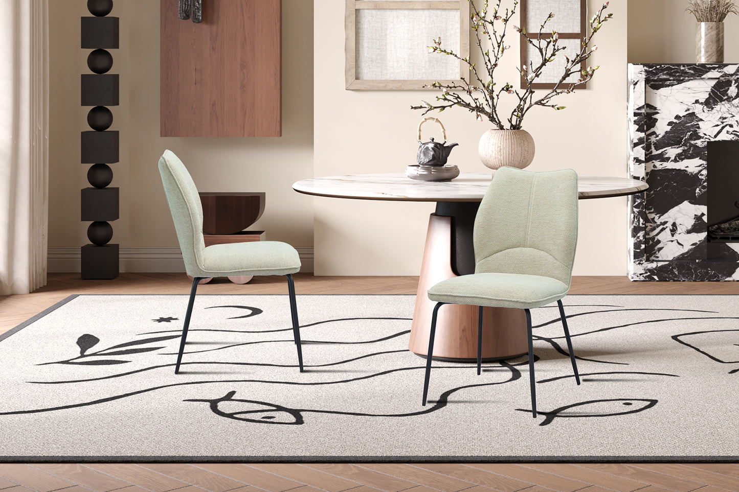 Chaise 'Lara' Tissus