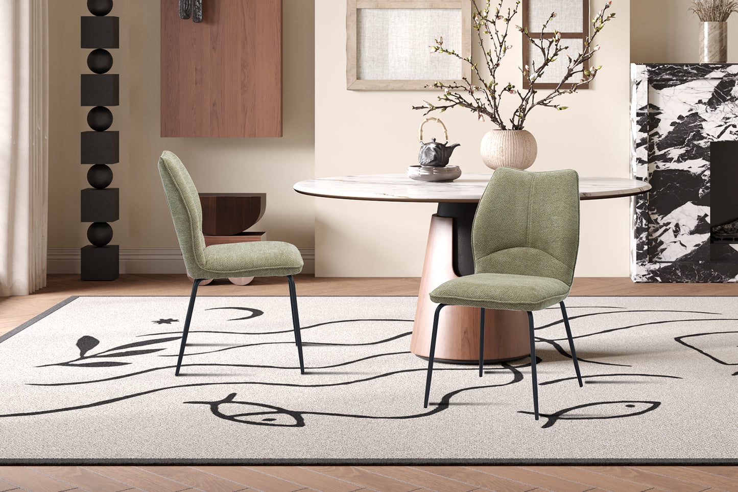 Chaise 'Lara' Tissus