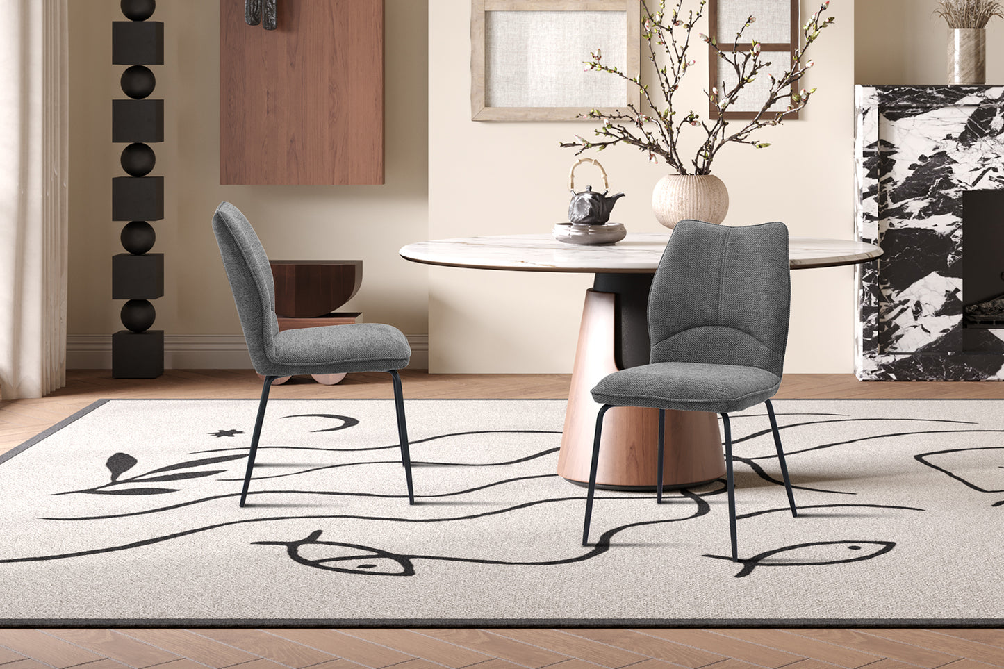 Chaise 'Lara' Tissus