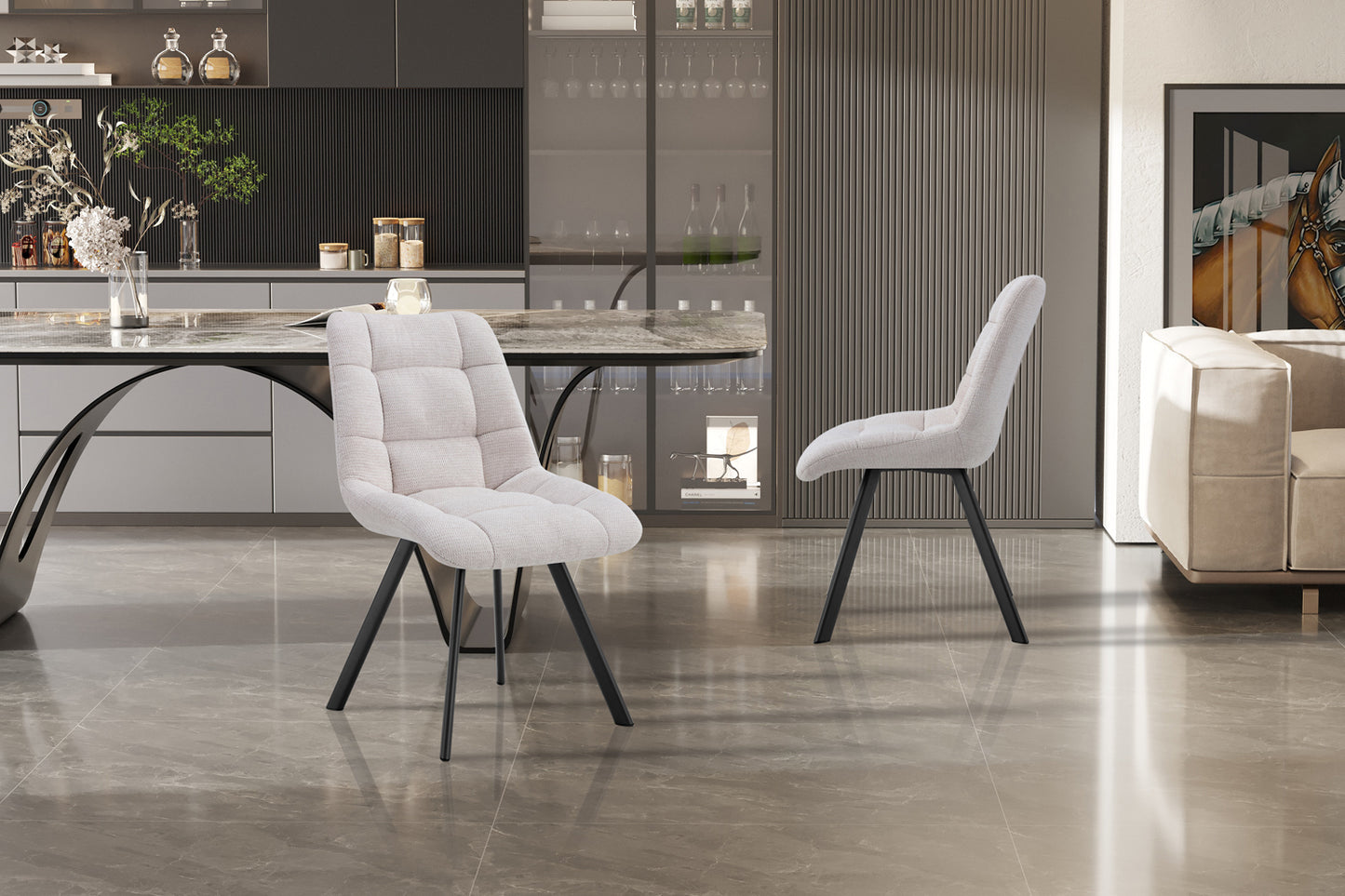Chaise 'Lizzy' Tissus