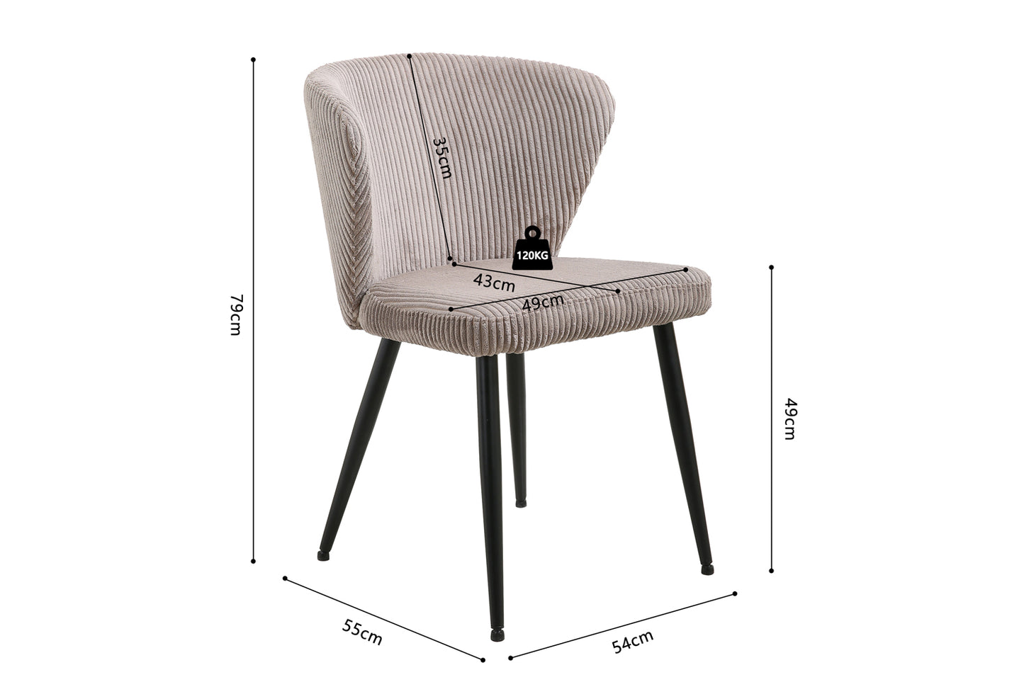 Chaise 'Ariba' Tissus