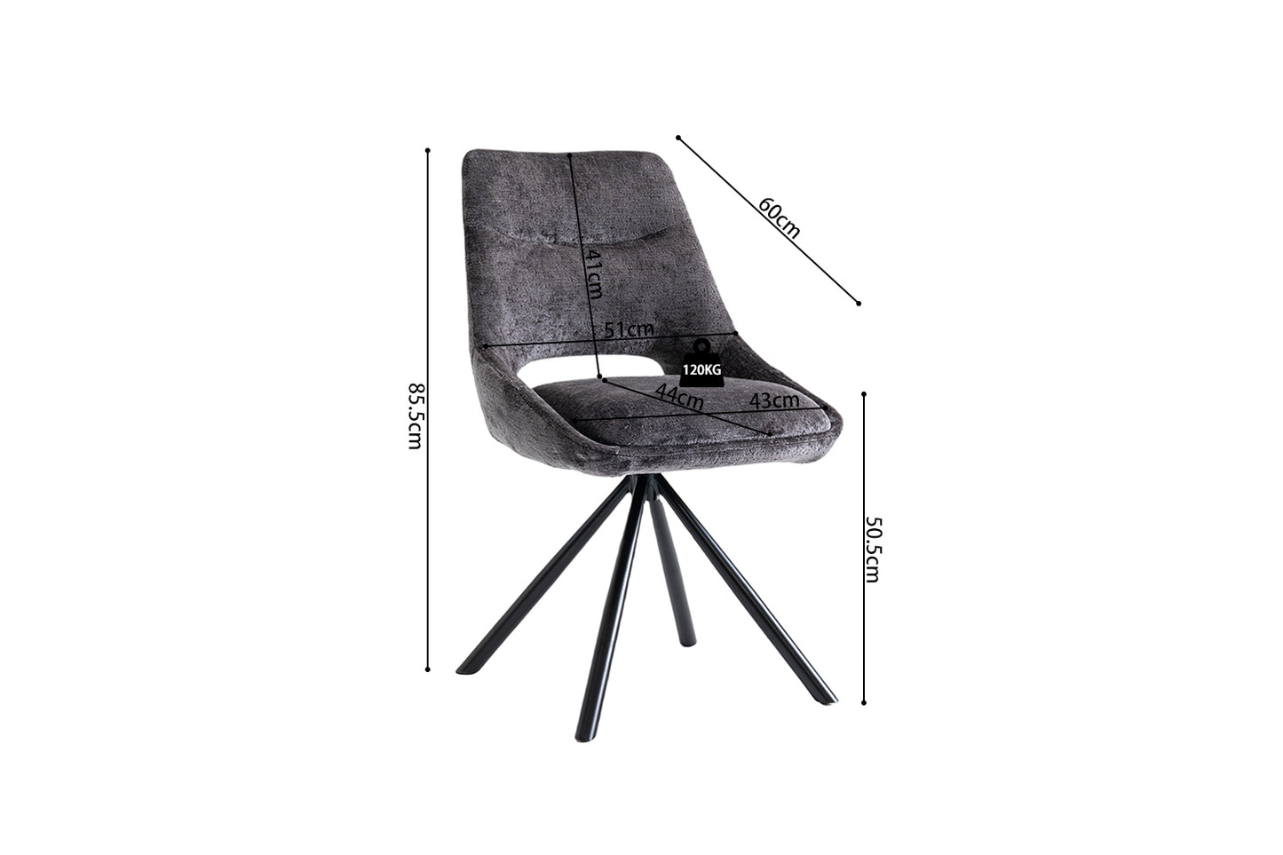 Chaise 'Dante' Tissus
