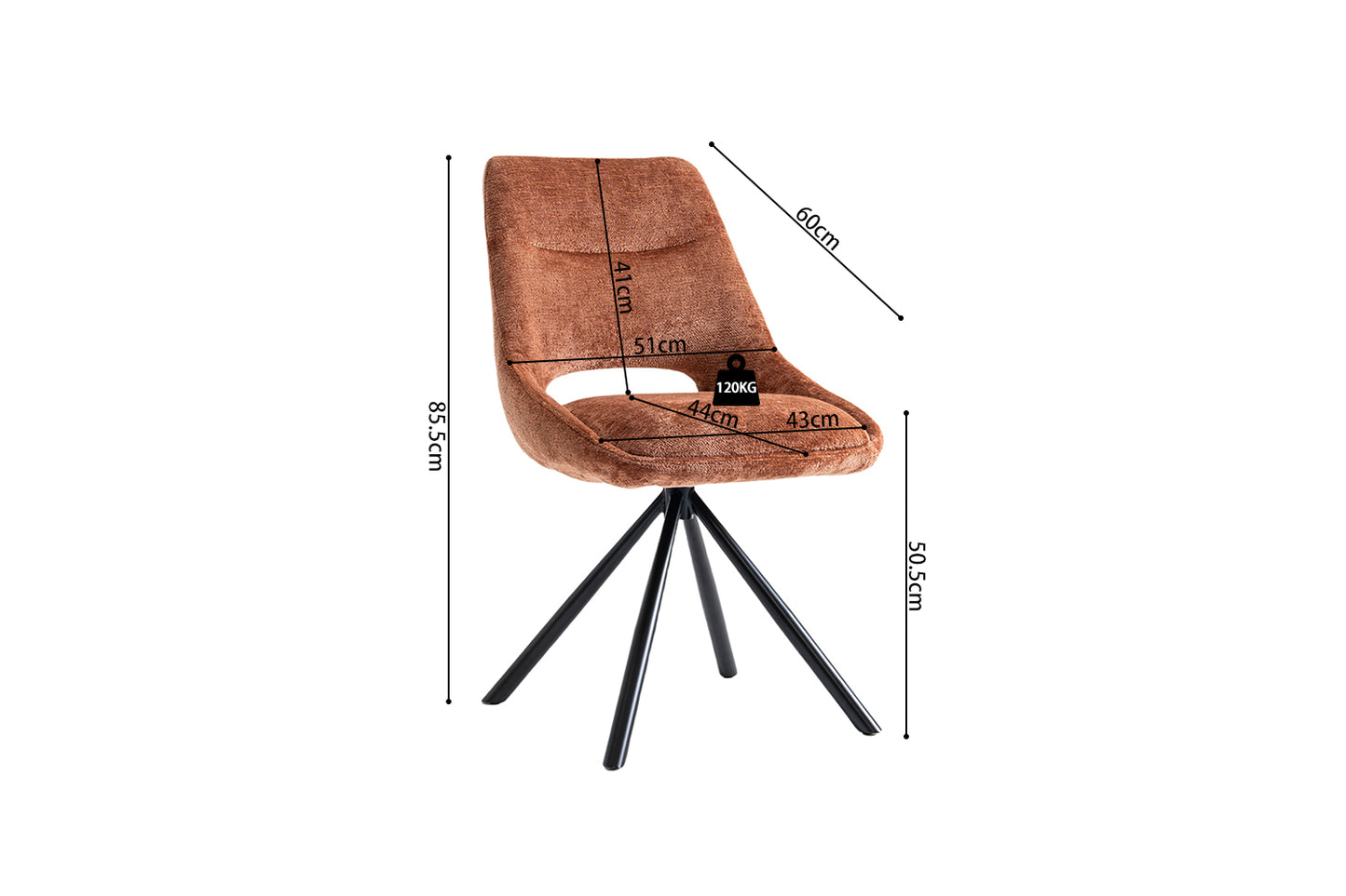 Chaise 'Dante' Tissus