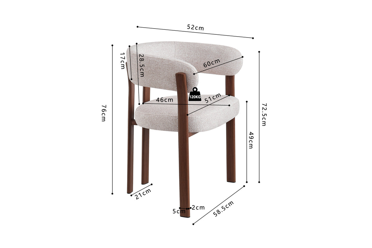 Chaise avec accoudoirs Julia