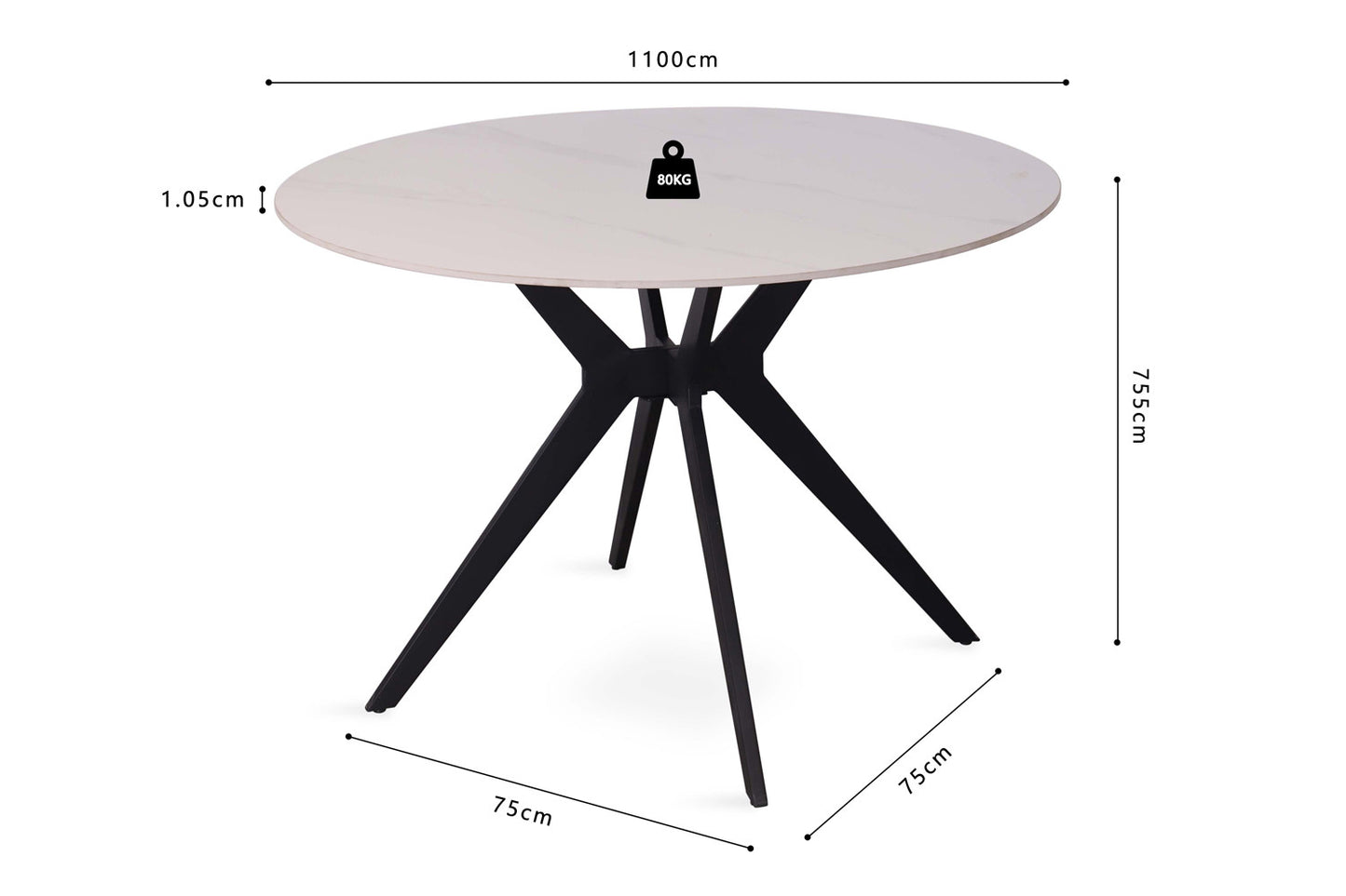 Table APOLLO RONDE