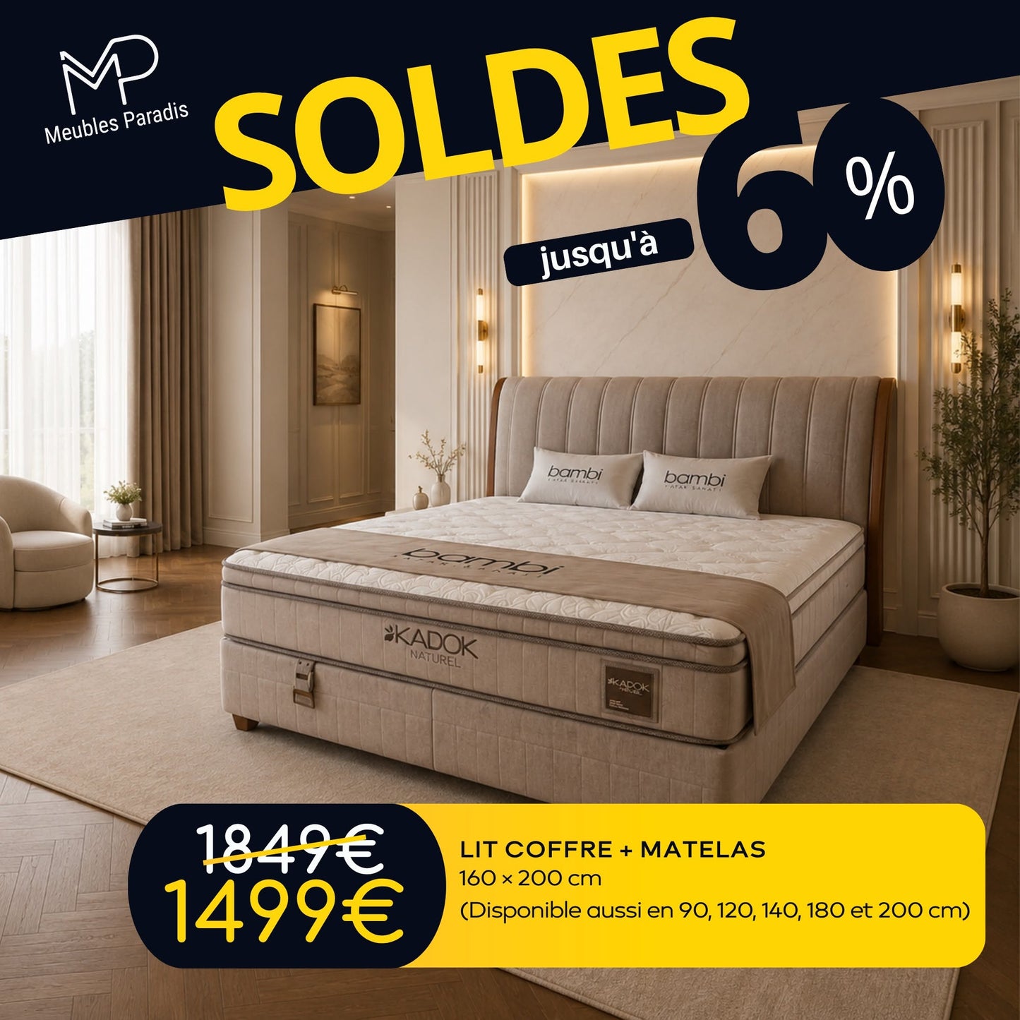Boxspring 160x200 (Disponible en 90, 120, 140, 180, 200)