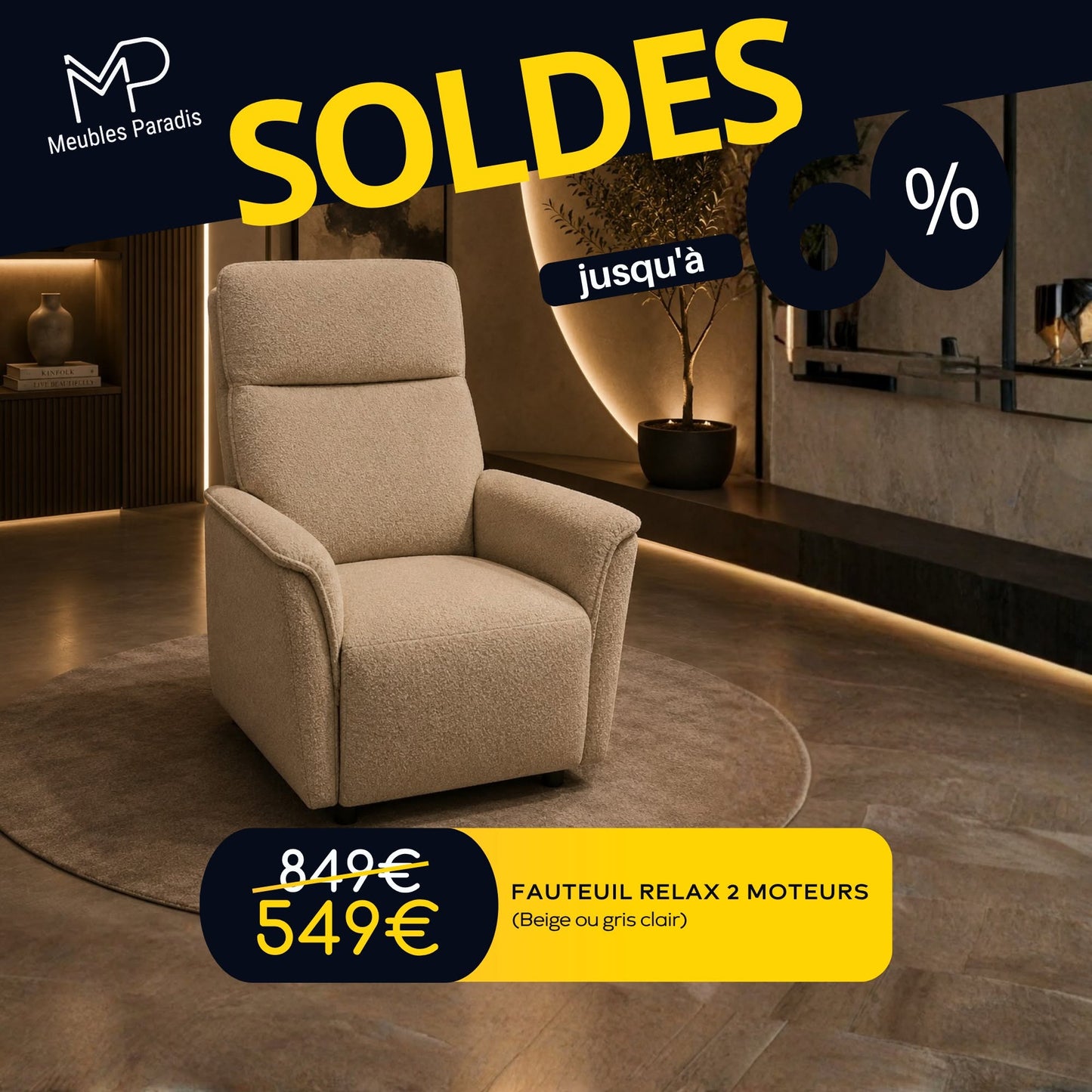 Fauteuil relax électrique