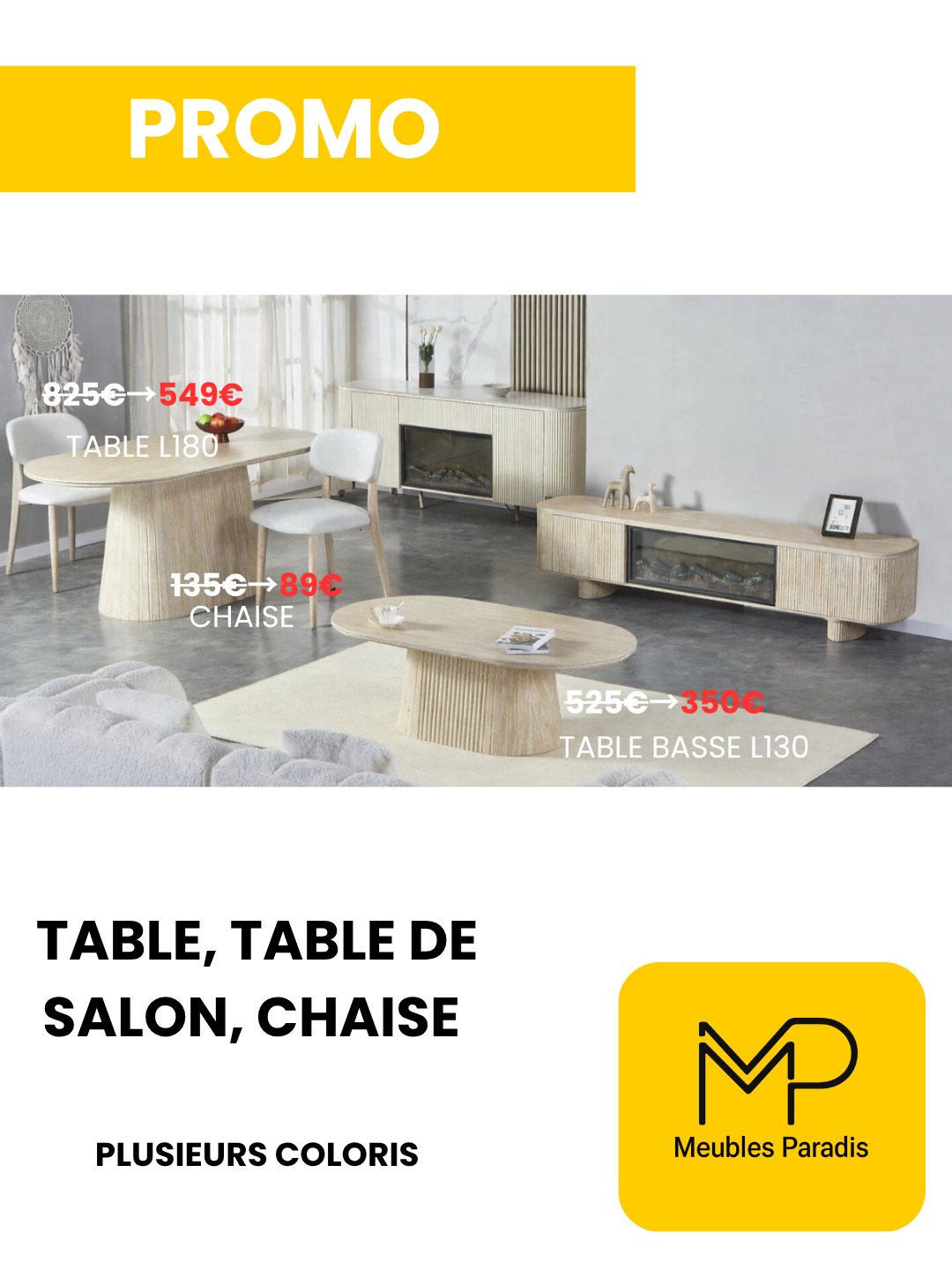 Tables, chaises