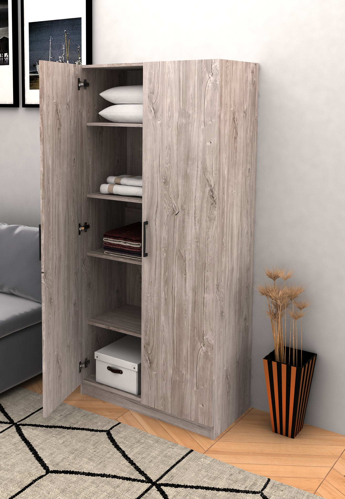 Armoire de rangement New Grey Oak