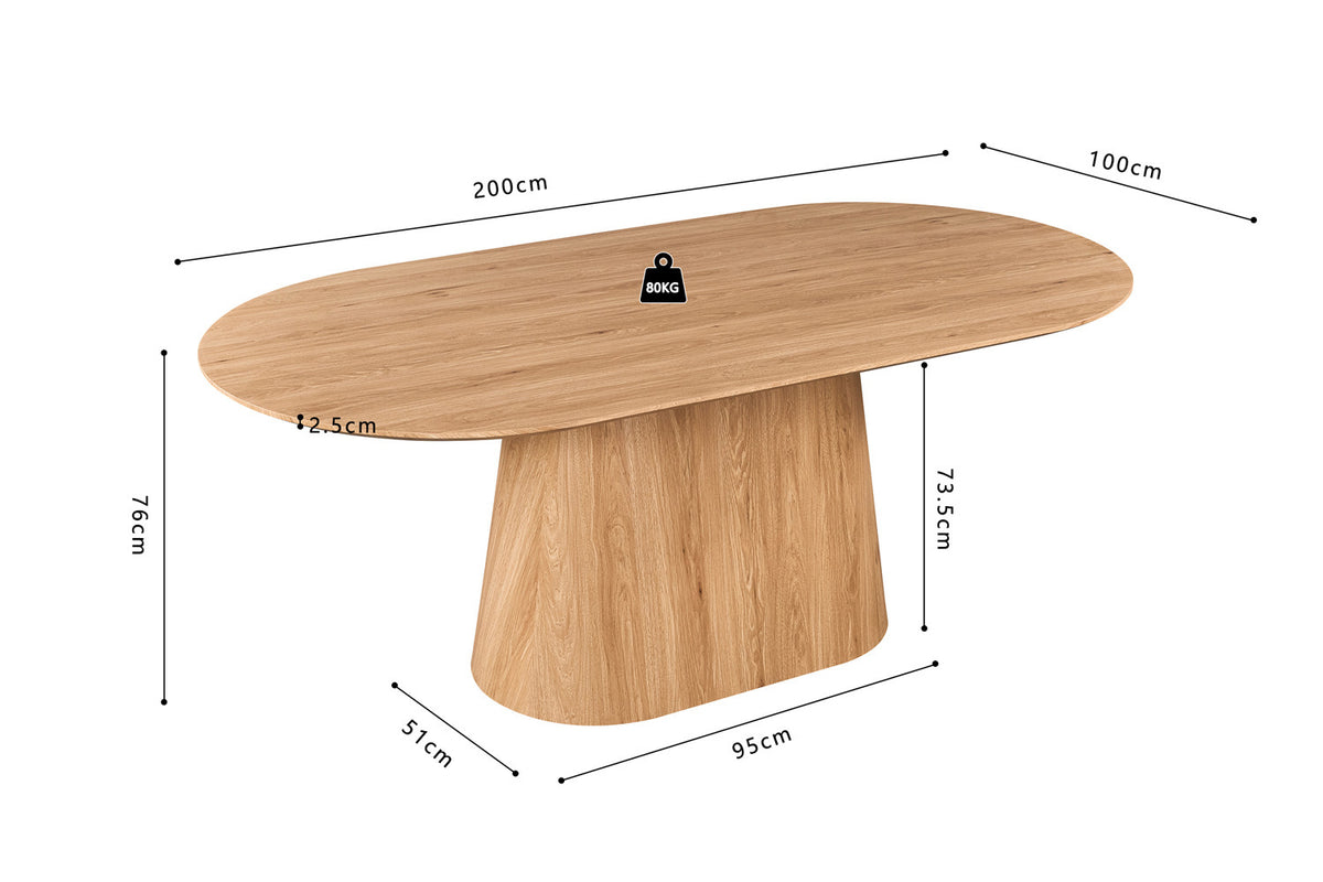 Table PORTO ovale