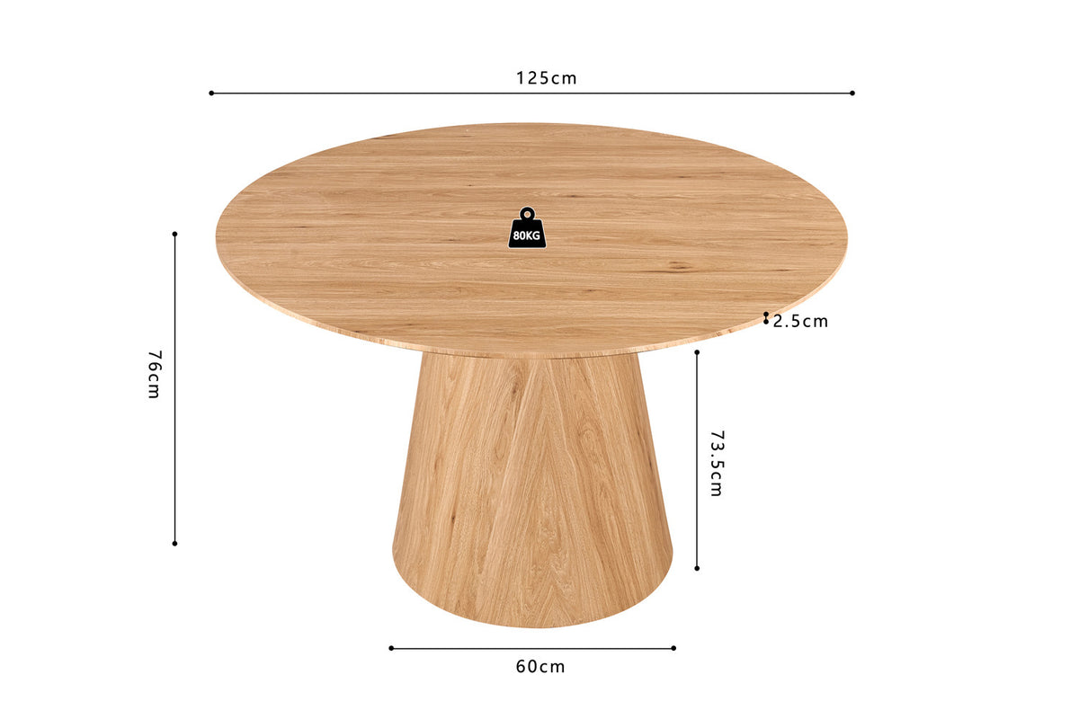 Table PORTO 125cm ronde