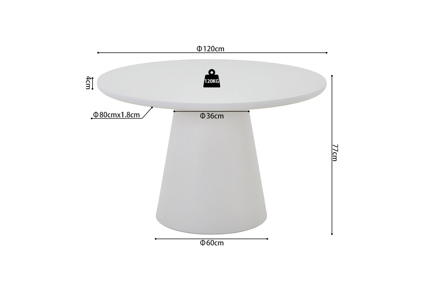 Table Tavira 120cm ronde