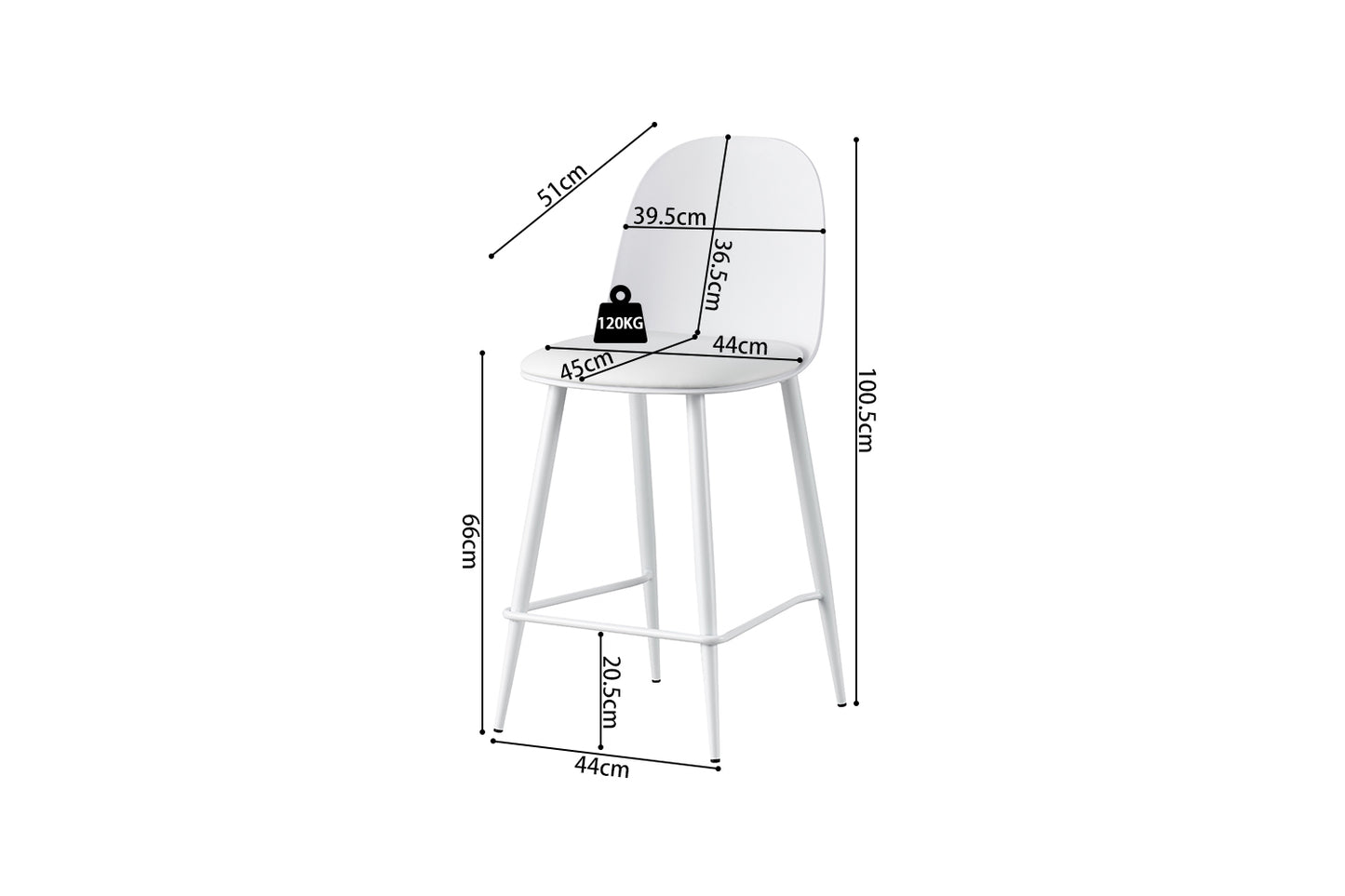 Chaise de comptoir Jasmin