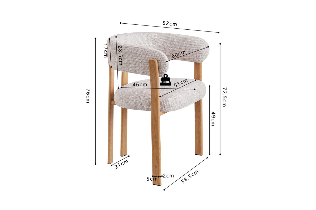 Chaise avec accoudoirs Julia
