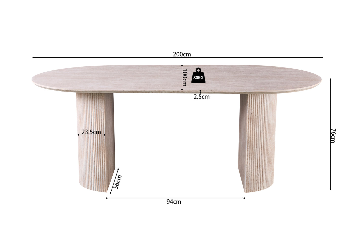 Table Lagos ovale
