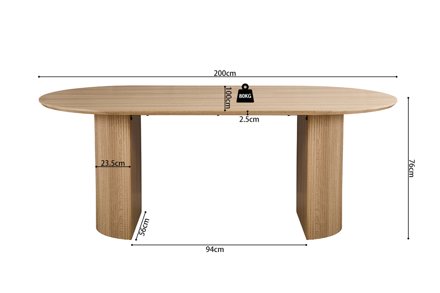 Table Lagos ovale