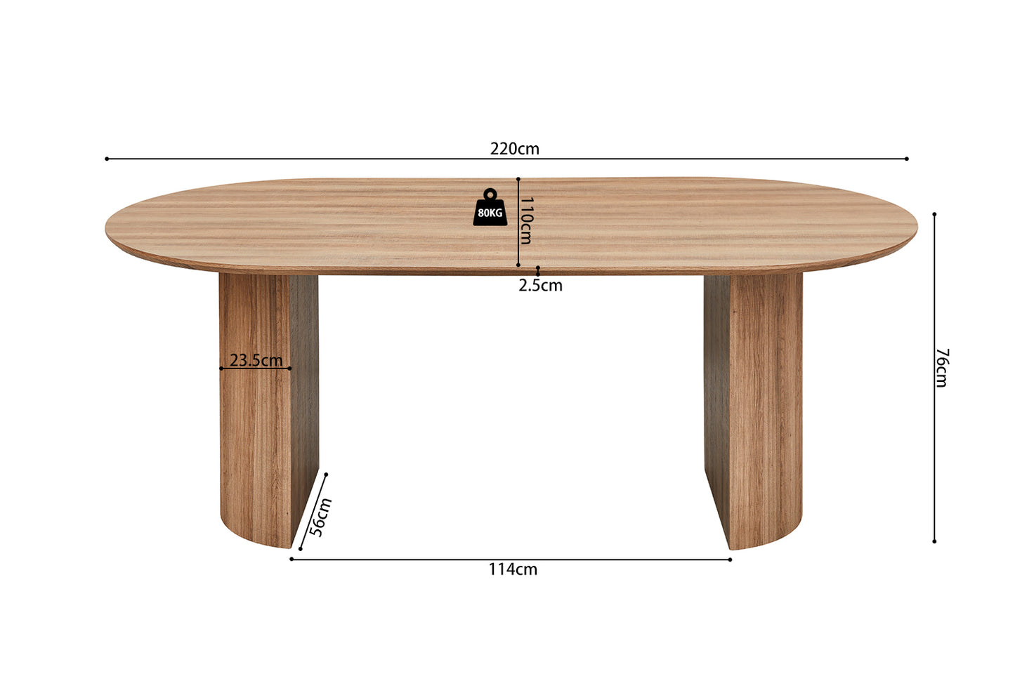 Table Lagos ovale