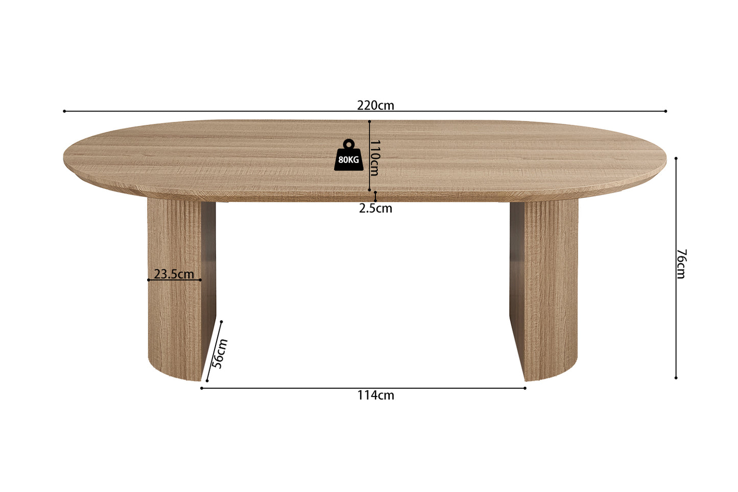 Table Lagos ovale